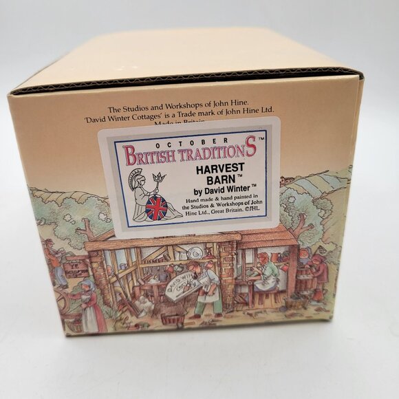 Vintage David Winter Cottages British Traditions October HARVEST BARN w Box COA - Picture 14 of 14